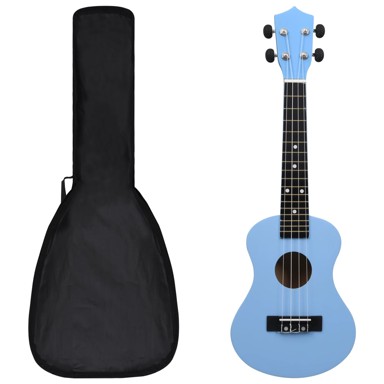 Set dječjeg ukulelea SOPRANO, s torbom, svjetloplavi, 23 "